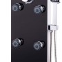 Panel ducha de vidrio negro 25x44,6x130 cm by vidaXL, Jet nozzles for bathtubs and showers - Ref: Foro24-142993, Price: 194,8...