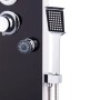 Panel ducha de vidrio negro 25x44,6x130 cm by vidaXL, Jet nozzles for bathtubs and showers - Ref: Foro24-142993, Price: 194,8...