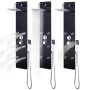 Panel ducha de vidrio negro 25x44,6x130 cm by vidaXL, Jet nozzles for bathtubs and showers - Ref: Foro24-142993, Price: 194,8...