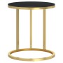Beistelltisch aus gehärtetem Glas in Schwarz und Gold 45 cm von vidaXL, Seitentische - Ref: Foro24-331662, Preis: 46,05 €, Ra...