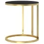 Side table with black tempered glass and gold, 45 cm. by vidaXL, Side tables - Ref: Foro24-331662, Price: 58,00 €, Discount: %