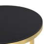Beistelltisch aus gehärtetem Glas in Schwarz und Gold 45 cm von vidaXL, Seitentische - Ref: Foro24-331662, Preis: 46,05 €, Ra...