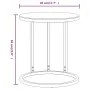 Side table with black tempered glass and gold, 45 cm. by vidaXL, Side tables - Ref: Foro24-331662, Price: 58,00 €, Discount: %