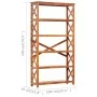 Regal aus massivem Akazienholz mit Honig-Finish, 100 x 30 x 180 cm von vidaXL, Bücherregale und Regale - Ref: Foro24-289626, ...