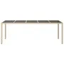 Mesa de jardín de vidrio templado ratán PE beige 250x100x75 cm de vidaXL, Mesas de jardín - Ref: Foro24-316728, Precio: 194,8...