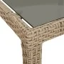 Mesa de jardín de vidrio templado ratán PE beige 250x100x75 cm de vidaXL, Mesas de jardín - Ref: Foro24-316728, Precio: 194,8...