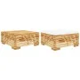 Gartenmöbel-Set 2-teilig aus massivem Teakholz von vidaXL, Modulare Sofas für den Außenbereich - Ref: Foro24-319169, Preis: 2...