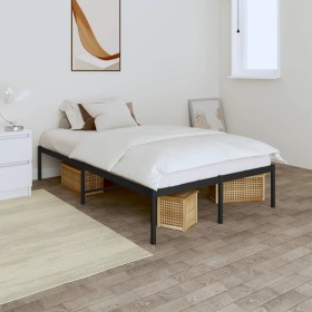 Black metal bed frame 120x200 cm by vidaXL, Beds and slatted bases - Ref: Foro24-350844, Price: 108,20 €, Discount: %