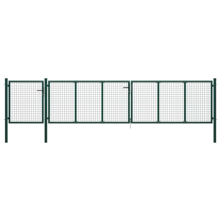 Grünes Gartentor aus Stahl 500x100 cm von vidaXL, Gartentore - Ref: Foro24-144317, Preis: 476,64 €, Rabatt: %