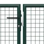 Puerta de jardín de acero verde 500x100 cm de vidaXL, Puertas de jardín - Ref: Foro24-144317, Precio: 476,84 €, Descuento: %