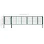Puerta de jardín de acero verde 500x100 cm de vidaXL, Puertas de jardín - Ref: Foro24-144317, Precio: 476,84 €, Descuento: %