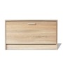 Banco zapatero de color roble 80x24x45 cm