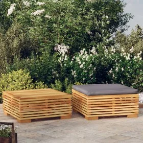 Garden furniture set 2 pieces solid teak wood by vidaXL, Modular outdoor sofas - Ref: Foro24-319170, Price: 249,22 €, Discoun...
