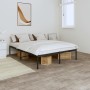 Estructura de cama de metal negro 140x200 cm de vidaXL, Camas y somieres - Ref: Foro24-350847, Precio: 115,30 €, Descuento: %