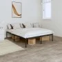 Estructura de cama de metal negro 140x200 cm de vidaXL, Camas y somieres - Ref: Foro24-350847, Precio: 111,27 €, Descuento: %