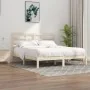Estructura de cama de madera maciza 200x200 cm de vidaXL, Camas y somieres - Ref: Foro24-3105815, Precio: 126,64 €, Descuento: %