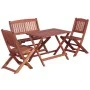 Comedor de jardín para niños 4 pzas madera maciza de eucalipto de vidaXL, Conjuntos de jardín - Ref: Foro24-45585, Precio: 12...