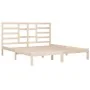 Estructura de cama de madera maciza 200x200 cm de vidaXL, Camas y somieres - Ref: Foro24-3105815, Precio: 126,64 €, Descuento: %