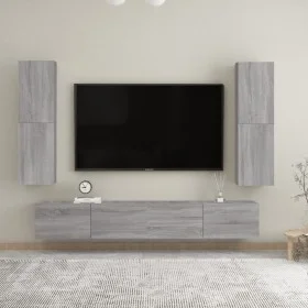 Wand-TV-Schränke 2 Stk. Sonoma grau 30,5x30x110 cm von vidaXL, TV-Möbel - Ref: Foro24-826679, Preis: 84,47 €, Rabatt: %