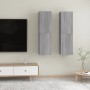 Wand-TV-Schränke 2 Stk. Sonoma grau 30,5x30x110 cm von vidaXL, TV-Möbel - Ref: Foro24-826679, Preis: 85,55 €, Rabatt: %