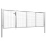 Puerta de jardín de acero plateado 350x75 cm de vidaXL, Puertas de jardín - Ref: Foro24-144340, Precio: 282,86 €, Descuento: %