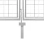 Silver steel garden gate 350x75 cm by vidaXL, garden gates - Ref: Foro24-144340, Price: 277,54 €, Discount: %