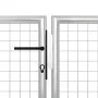 Silver steel garden gate 350x75 cm by vidaXL, garden gates - Ref: Foro24-144340, Price: 277,54 €, Discount: %