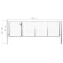 Silver steel garden gate 350x75 cm by vidaXL, garden gates - Ref: Foro24-144340, Price: 277,54 €, Discount: %