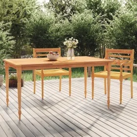 Batavia solid teak wood table 150x90x75 cm by vidaXL, Garden tables - Ref: Foro24-319165, Price: 230,37 €, Discount: %