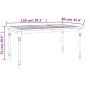 Mesa Batavia madera maciza de teca 150x90x75 cm de vidaXL, Mesas de jardín - Ref: Foro24-319165, Precio: 238,72 €