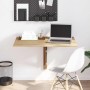Mesa plegable de pared color roble 100x60 cm