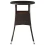 Gartentisch aus gehärtetem Glas, braunes synthetisches Rattan, Ø60x75 cm von vidaXL, Gartentische - Ref: Foro24-310599, Preis...