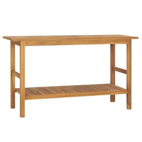 Mueble de baño madera maciza de teca 132x45x75 cm de vidaXL, Tocadores de baño - Ref: Foro24-318482, Precio: 209,03 €, Descue...