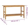 Solid teak wood bathroom cabinet 132x45x75 cm by vidaXL, bathroom vanities - Ref: Foro24-318482, Price: 209,03 €, Discount: %