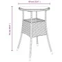 Garden table tempered glass and gray synthetic rattan Ø60x75 cm by vidaXL, Garden tables - Ref: Foro24-310600, Price: 61,31 €...