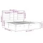 Bettgestell aus massivem, grauem Kiefernholz, 200 x 200 cm von vidaXL, Betten und Lattenroste - Ref: Foro24-3105817, Preis: 1...