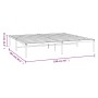 Estructura de cama de metal negro 193x203 cm de vidaXL, Camas y somieres - Ref: Foro24-350852, Precio: 96,45 €, Descuento: %