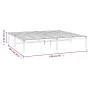 Schwarzer Metallbettrahmen 193x203 cm von vidaXL, Betten und Lattenroste - Ref: Foro24-350852, Preis: 96,55 €, Rabatt: %