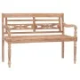 Batavia-Bank aus massivem Teakholz, weiß gewaschen, 120 cm von vidaXL, Gartenbänke - Ref: Foro24-316035, Preis: 219,97 €, Rab...