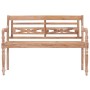 Banco Batavia madera de teca maciza blanco lavado 120 cm de vidaXL, Bancos de jardín - Ref: Foro24-316035, Precio: 198,92 €