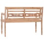 Banco Batavia madera de teca maciza blanco lavado 120 cm de vidaXL, Bancos de jardín - Ref: Foro24-316035, Precio: 198,92 €
