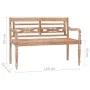 Batavia-Bank aus massivem Teakholz, weiß gewaschen, 120 cm von vidaXL, Gartenbänke - Ref: Foro24-316035, Preis: 219,97 €, Rab...