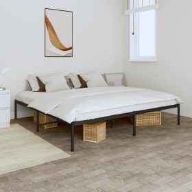 Schwarzer Metallbettrahmen 200x200 cm von vidaXL, Betten und Lattenroste - Ref: Foro24-350853, Preis: 100,58 €, Rabatt: %
