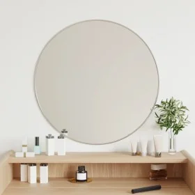 Round silver wall mirror Ø 60 cm by vidaXL, Mirrors - Ref: Foro24-348177, Price: 40,10 €, Discount: %