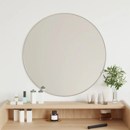 Round silver wall mirror Ø 60 cm by vidaXL, Mirrors - Ref: Foro24-348177, Price: 40,10 €, Discount: %
