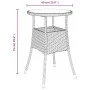 Garden table tempered glass beige synthetic rattan Ø60x75 cm by vidaXL, Garden tables - Ref: Foro24-310601, Price: 61,67 €, D...