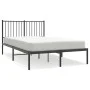 Bed frame with black metal headboard 120x190 cm by vidaXL, Beds and slatted bases - Ref: Foro24-350861, Price: 107,52 €, Disc...