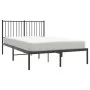 Bed frame with black metal headboard 120x190 cm by vidaXL, Beds and slatted bases - Ref: Foro24-350861, Price: 107,52 €, Disc...