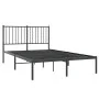 Bed frame with black metal headboard 120x190 cm by vidaXL, Beds and slatted bases - Ref: Foro24-350861, Price: 107,52 €, Disc...