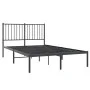 Bettgestell mit schwarzem Metallkopfteil 120x200 cm von vidaXL, Betten und Lattenroste - Ref: Foro24-350862, Preis: 94,99 €, ...